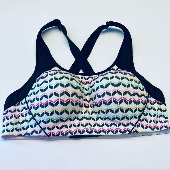 Victoria’s Secret‎ VSX The Standout Sport Bra 34C White Chevron Maximum Support - Picture 4 of 8
